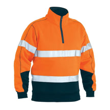 Bisley Taped Hi Vis 1/4 Zip Fleece Pullover BK6989T