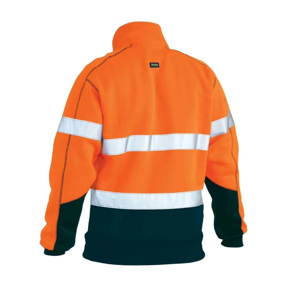 Bisley Taped Hi Vis 1/4 Zip Fleece Pullover BK6989T