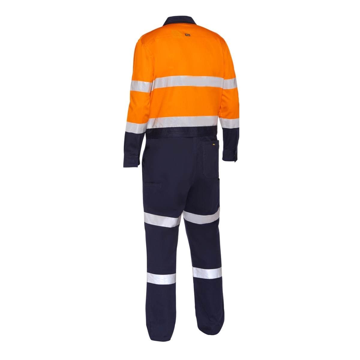 Bisley Taped Hi Vis Work Coverall With Waist Zip Opening BC6066T