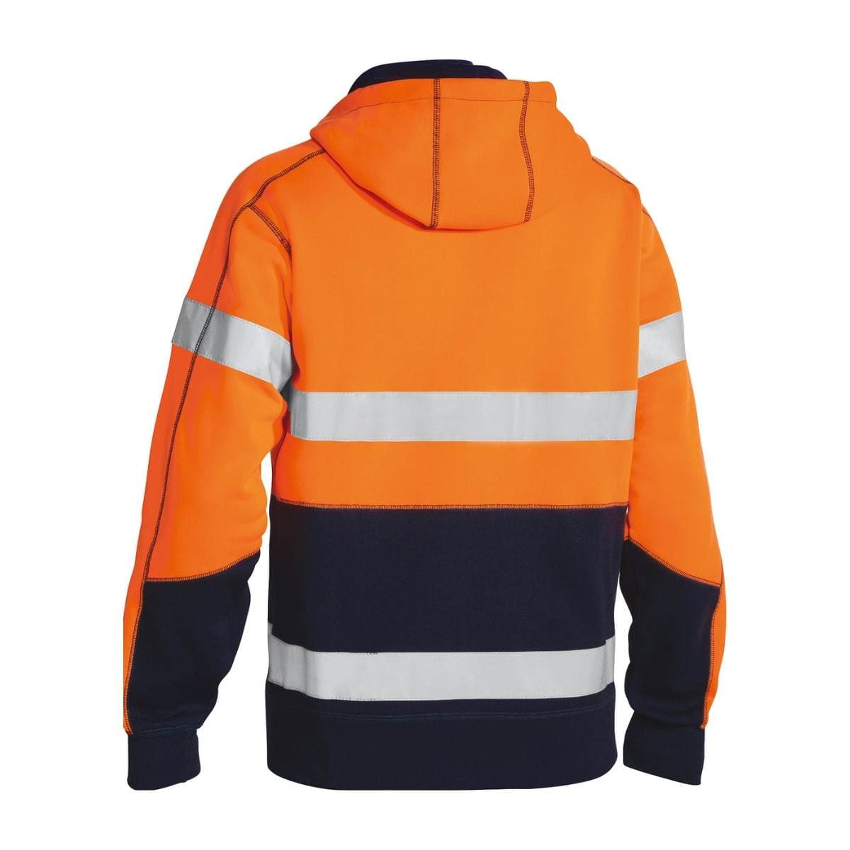 Bisley Taped Hi Vis Zip Front Fleece Hoodie BK6819T