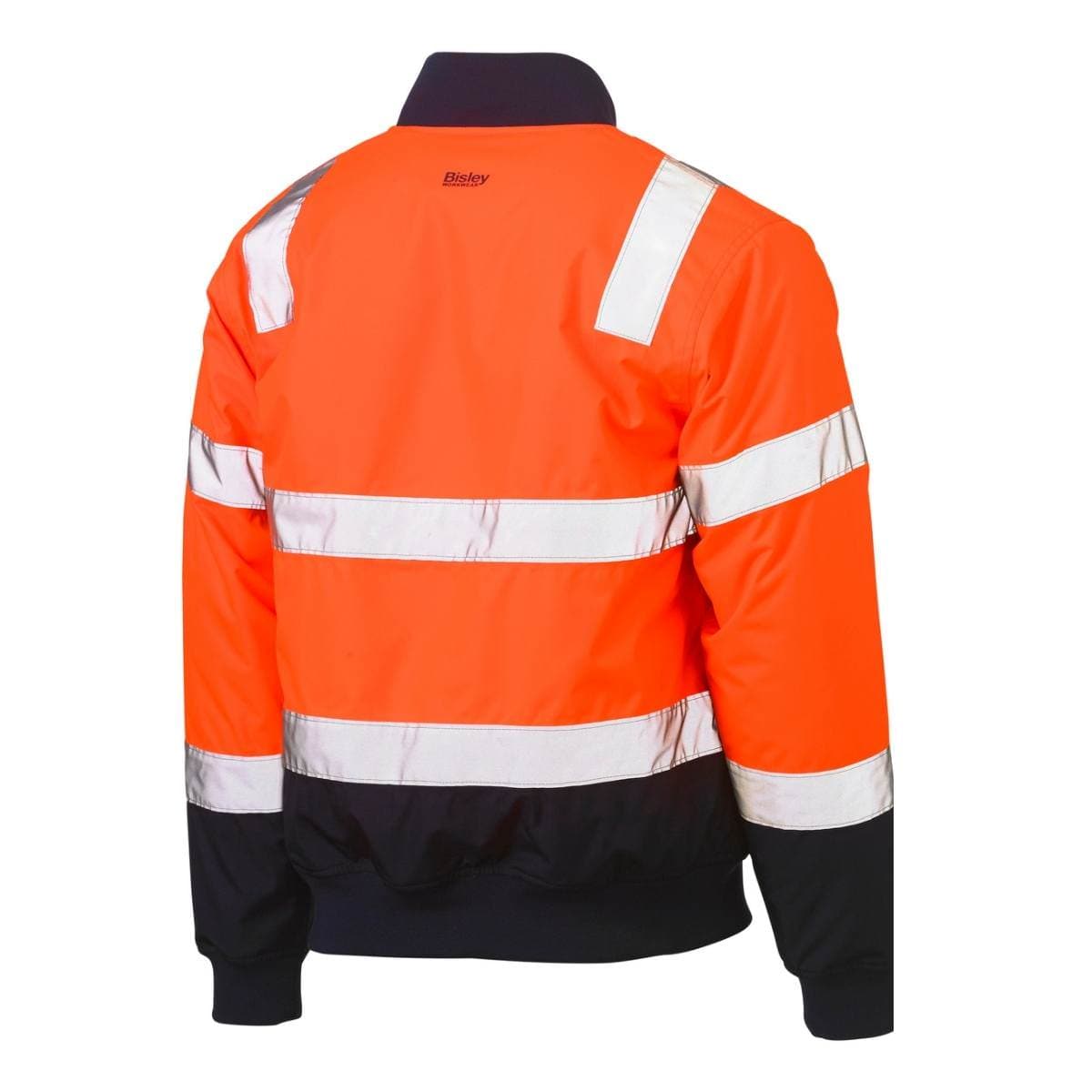 Bisley Taped Two Tone Hi Vis Bomber Jacket with Padded Lining BJ6730T