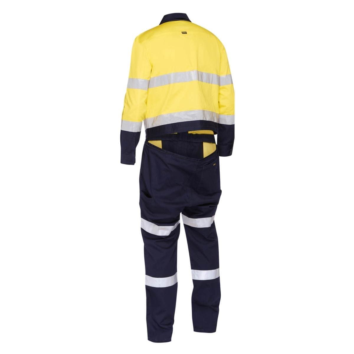 Bisley Taped Hi Vis Work Coverall With Waist Zip Opening BC6066T