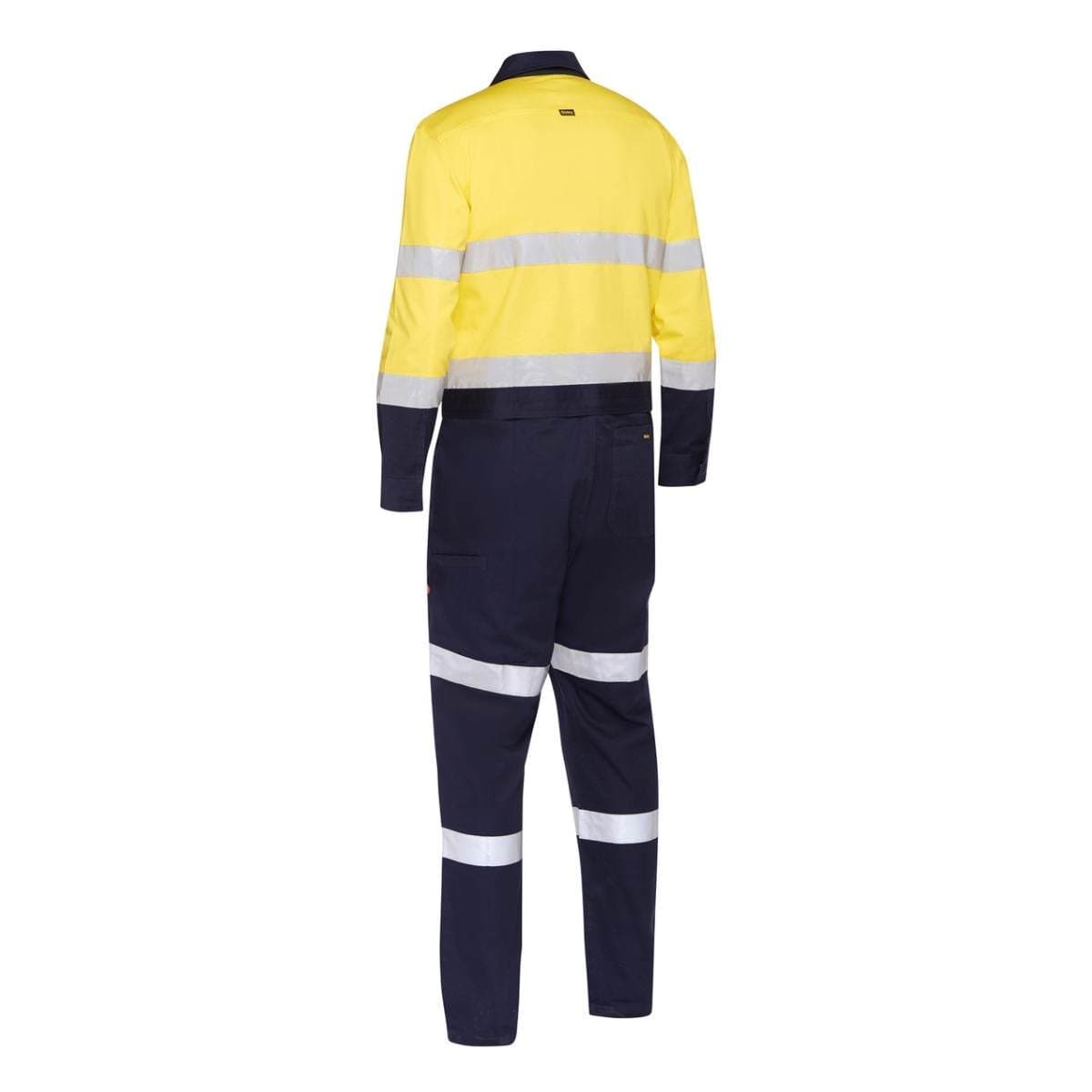 Bisley Taped Hi Vis Work Coverall With Waist Zip Opening BC6066T