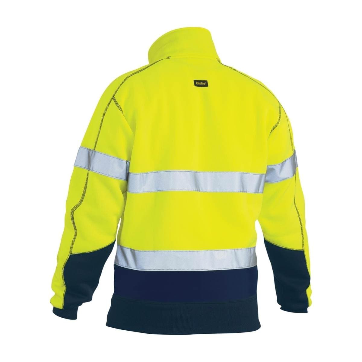 Bisley Taped Hi Vis 1/4 Zip Fleece Pullover BK6989T