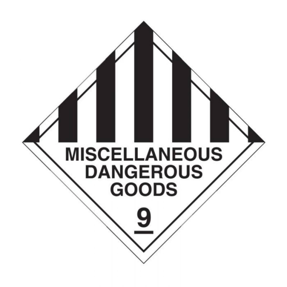 Miscellaneous Dangerous Goods 9 Labels 25 x 25mm (Roll of 1000)