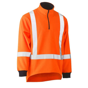 Bisley X Taped Hi Vis Polar Fleece 1/4 Zip Pullover BK6249XT