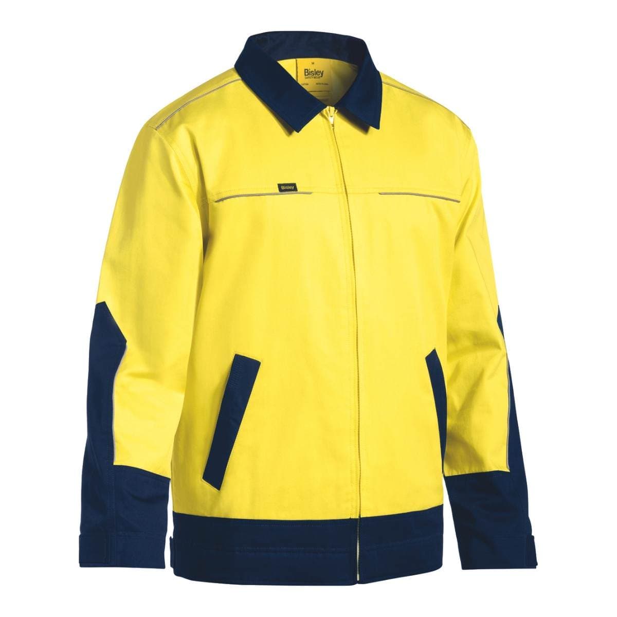 Bisley Hi Vis Drill Jacket With Liquid Repellent Finish BJ6917