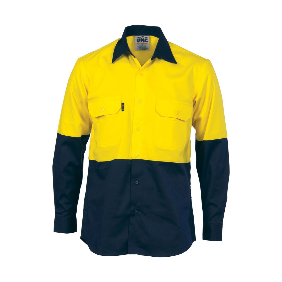 DNC HiVis Two Tone Cotton Drill Vented Shirt L/S 3981