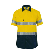 DNC Hi Vis Two Tone Drill Shirt with 3M 8906 R/Tape S/S 3833