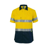 DNC Hi Vis Two Tone Drill Shirt with 3M 8906 R/Tape S/S 3833