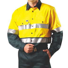 Beaver Men's Hi-Vis Button-Up Shirt with Reflective Tape WS9186498
