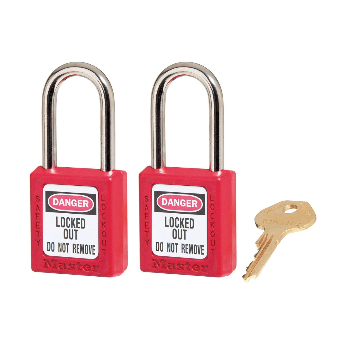 Master Lock Set of 2 Red Zenex Thermoplastic Safety Padlock 0410REDKA2 (Set of 2)