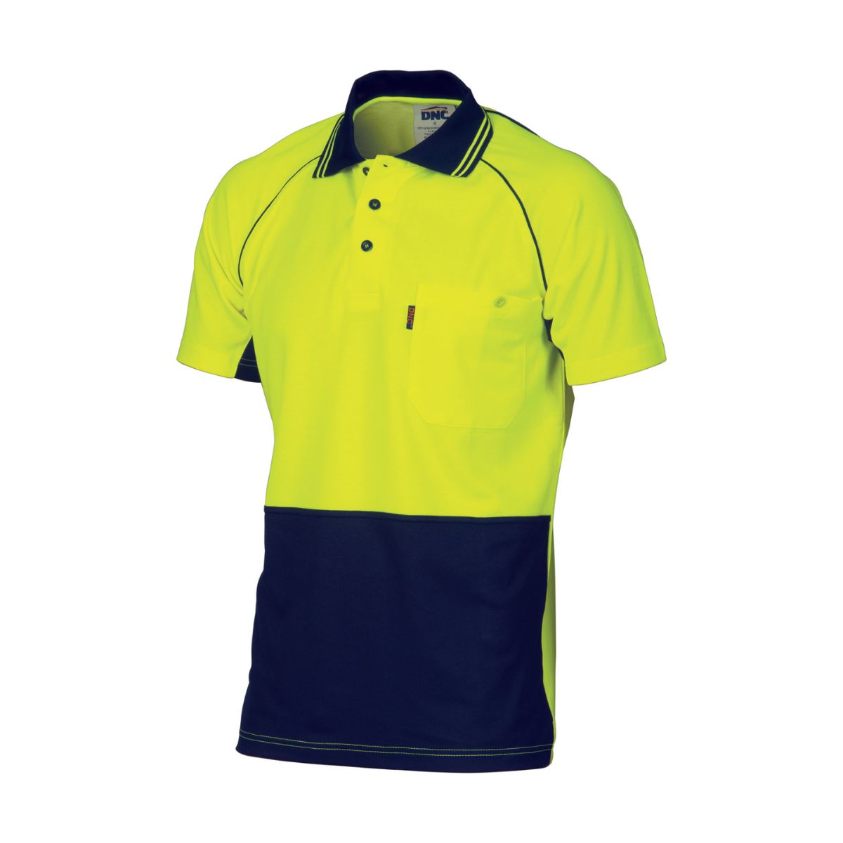 DNC Hi Vis Cotton Backed Cool-Breeze Contrast Polo S/S 3719