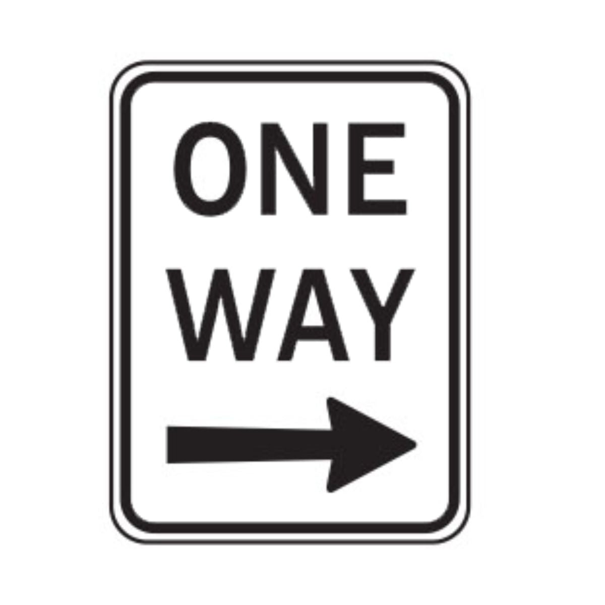 Regulatory Sign - One Way Right Arrow Sign R2-2AR