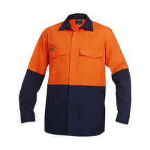 KingGee Workcool 2 Hi-vis Two Tone Long Sleeve Drill Work Shirt K54870