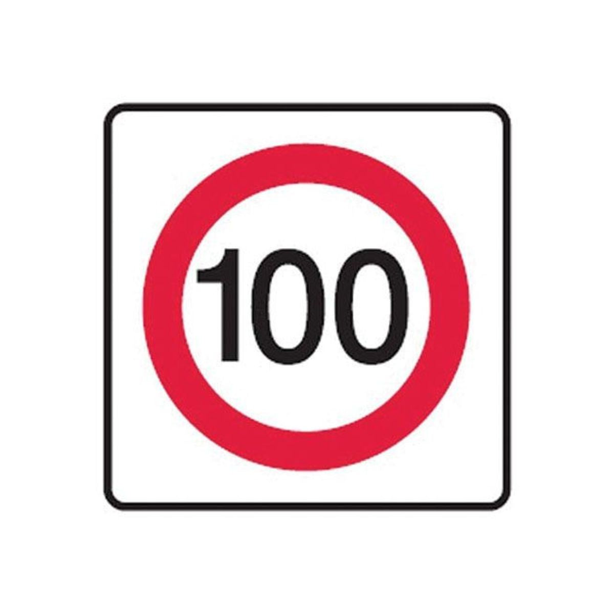 Vehicle/Truck Sign - 100 Speed Limit Sign 833823