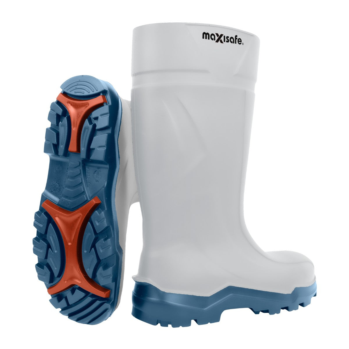 Maxisafe XtremeGrip White Polyurethane Gumboots FWS806