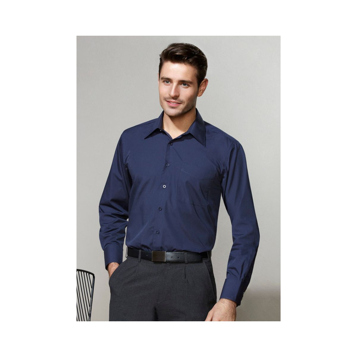 Biz Corporates Men's Metro Long Sleeve Shirt SH714