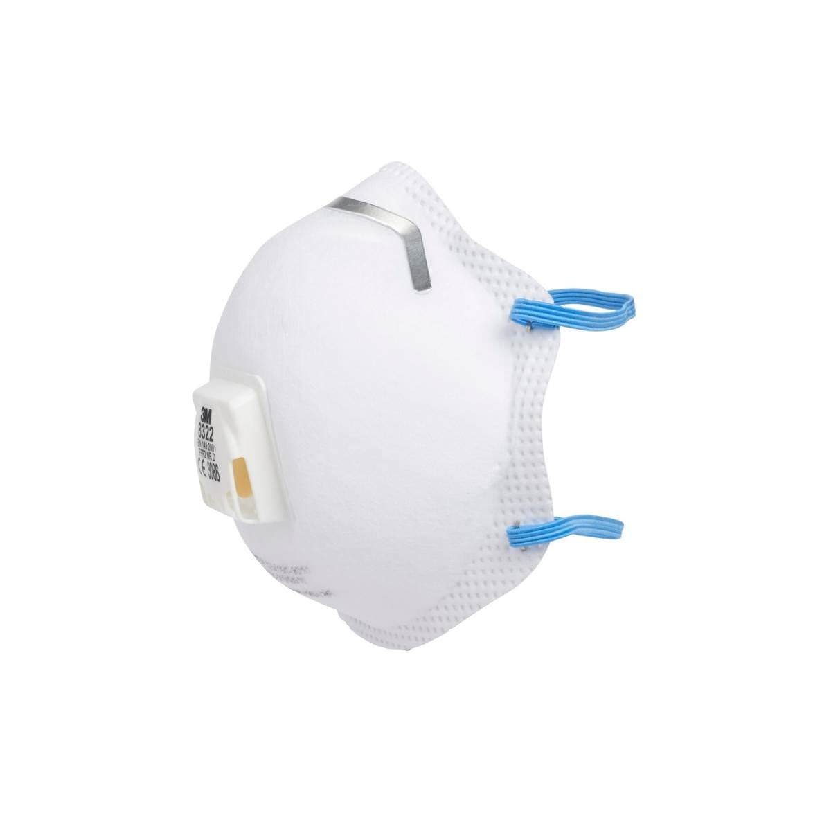 3M™ Cupped Particulate Respirator 8322, P2, Valved (Pack of 10)