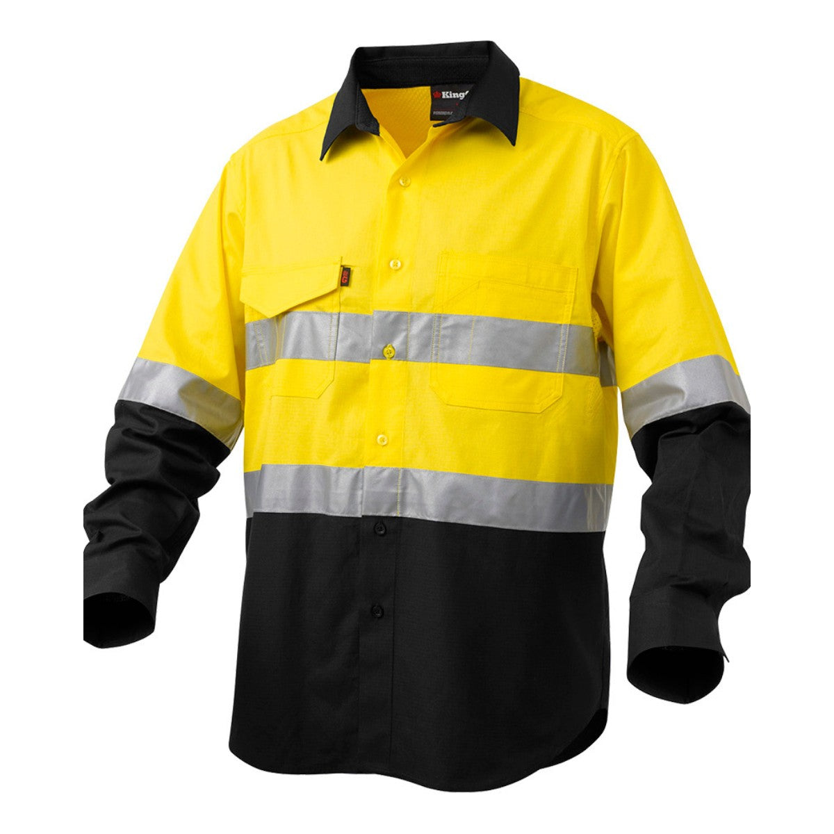 KingGee Workcool 2 Hi Vis Reflective Spliced Shirt Long Sleeve - K54880