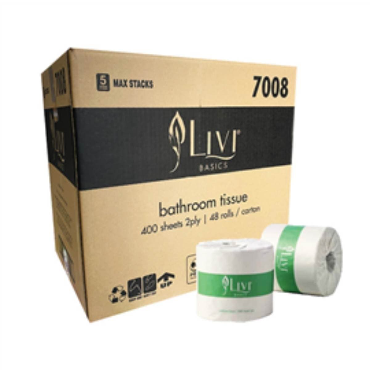 Livi Everyday Toilet Paper 2Ply 400 Sheets 33-TP4002L (Carton of 48)