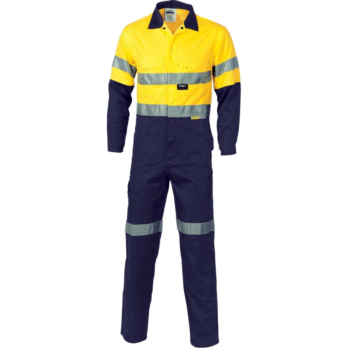 DNC HiVis Cool-Breeze Two Tone Lightweight Cotton Coverall With 3M Reflective Tape 3955