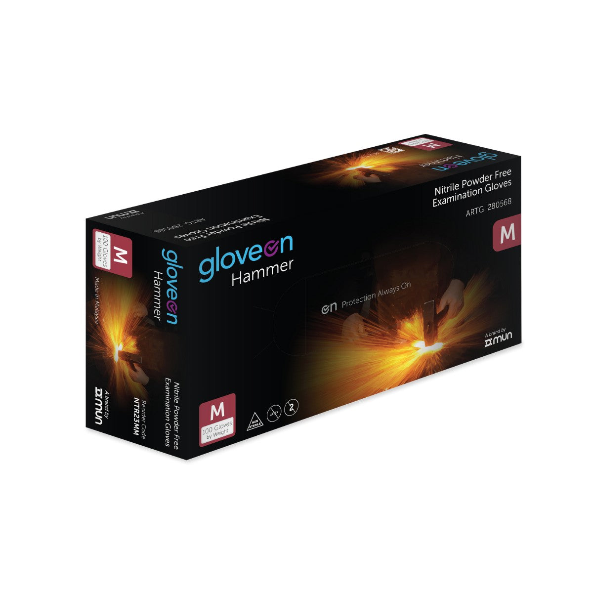 GloveOn® Hammer Nitrile Gloves HMR411 (Carton of 10 Boxes)