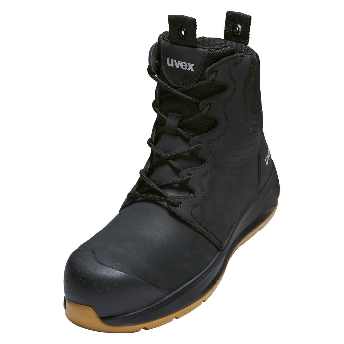 uvex 3 X-Flow Zip Side Work Boot Black / Tan 65428