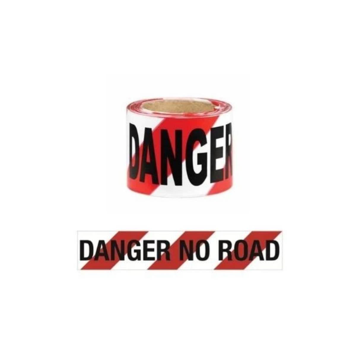 Husky 560 Red/White "DANGER NO ROAD" Barrier Tape (Roll)