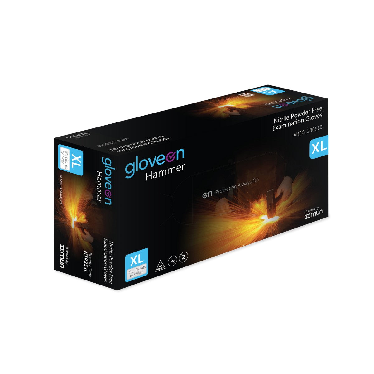 GloveOn® Hammer Nitrile Gloves HMR411 (Carton of 10 Boxes)