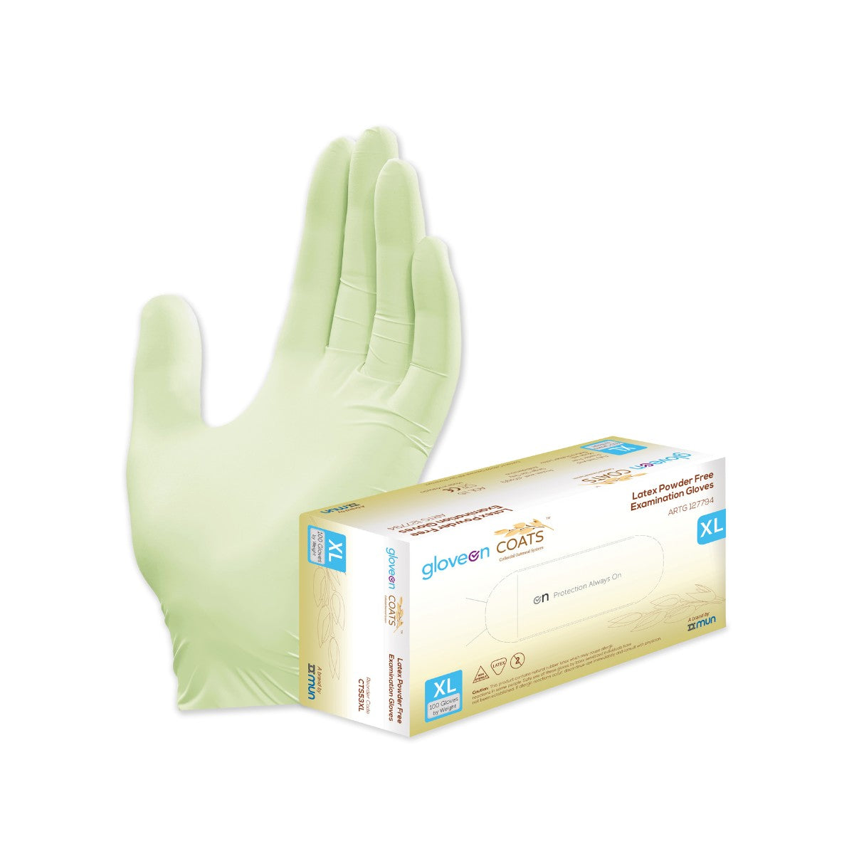 GloveOn® COATS® Latex Gloves CLX711 (Carton of 10 Boxes)