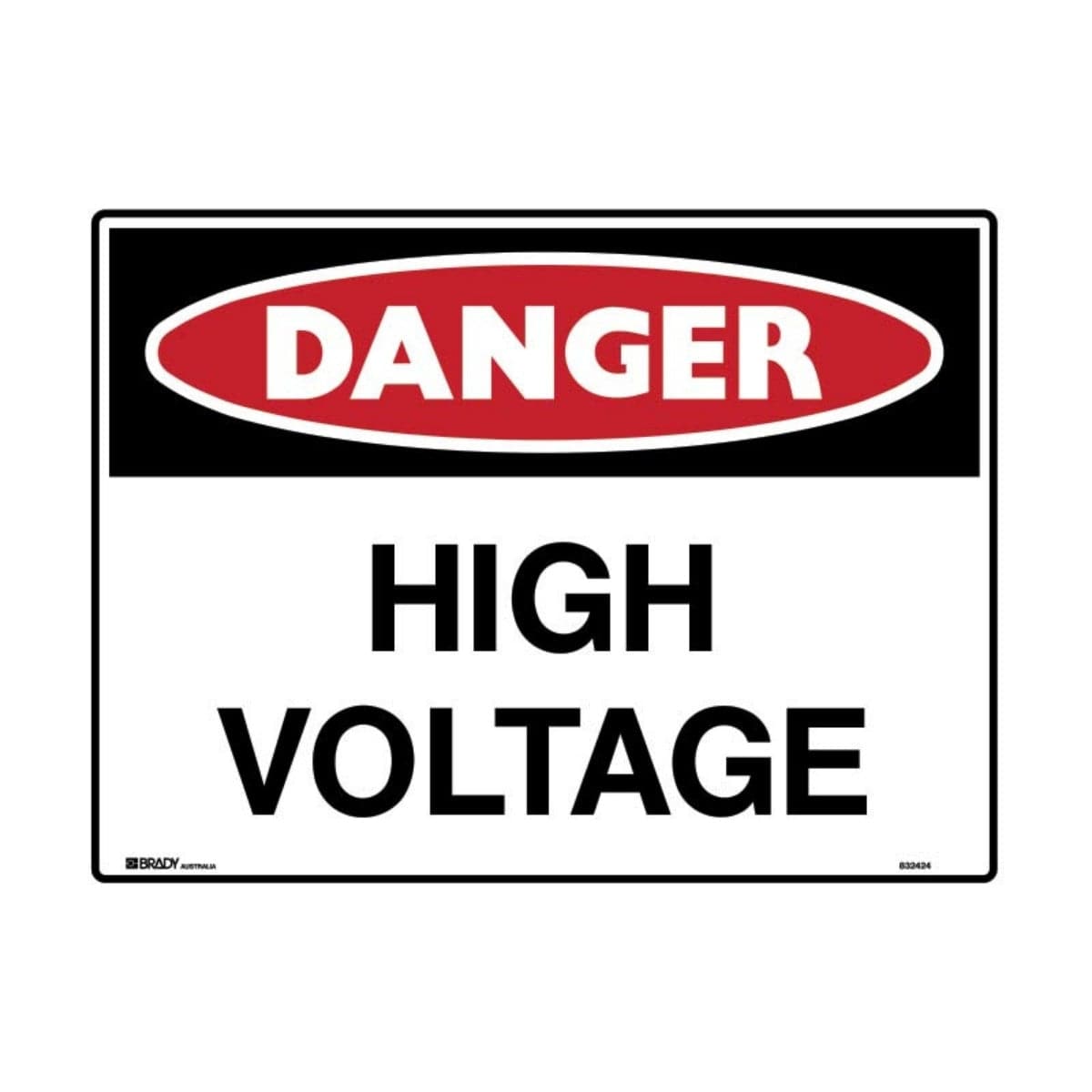 Danger High Voltage H90mm x W125mm Sign (Pack of 5)