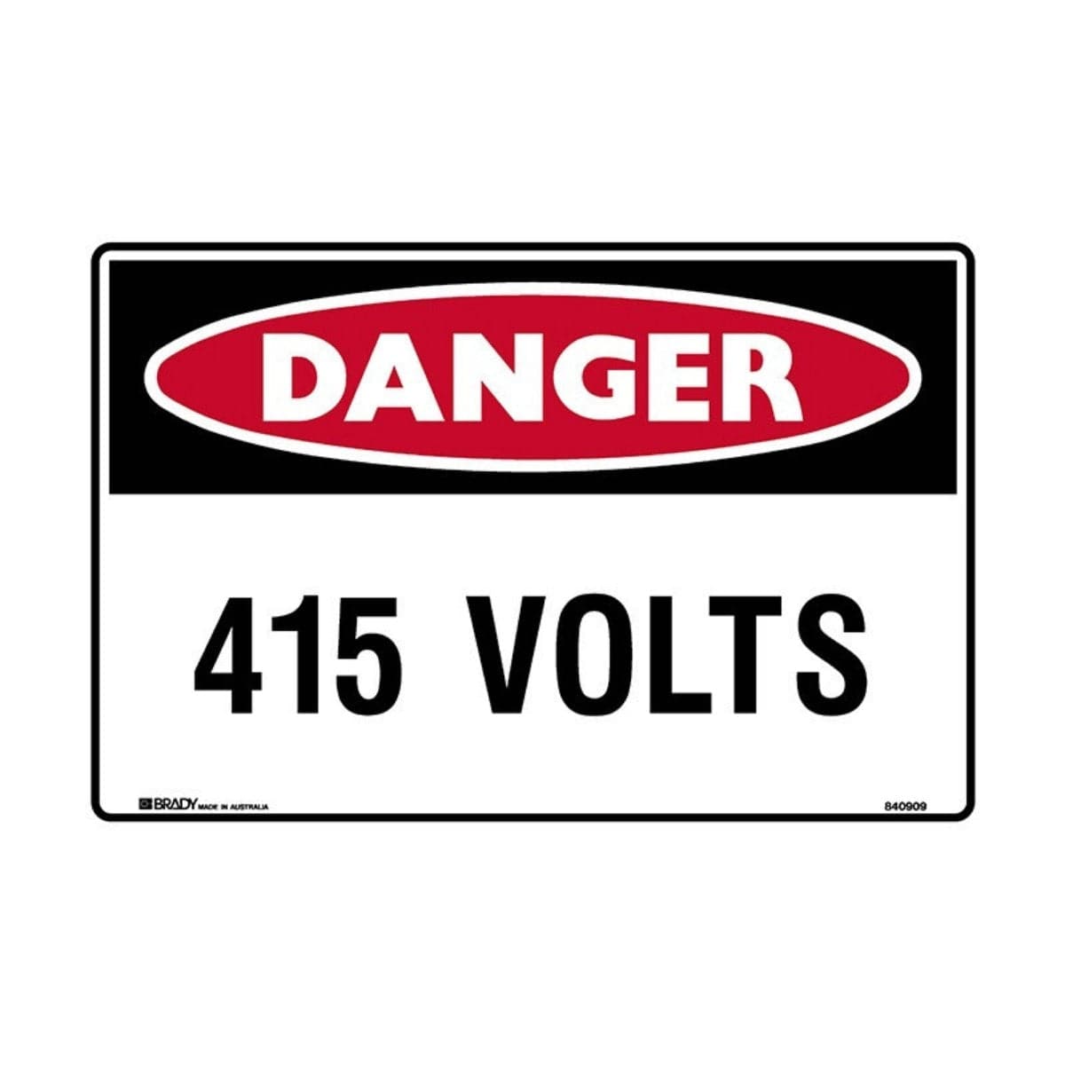 Danger 415 Volts 125 x 90 Self Adhesive (Pack of 5) Sign