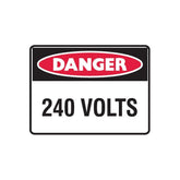 Danger 240 Volts 125 x 90 Self Adhesive (Pack of 5)