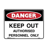Danger Keep Out Authorised Personnel Only (Pack of 5)