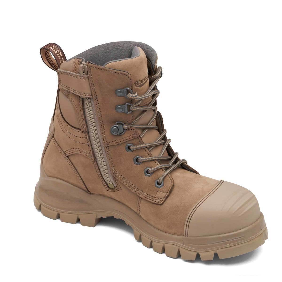 Blundstone Unisex Zip Up Series Safety Boots- Stone #984