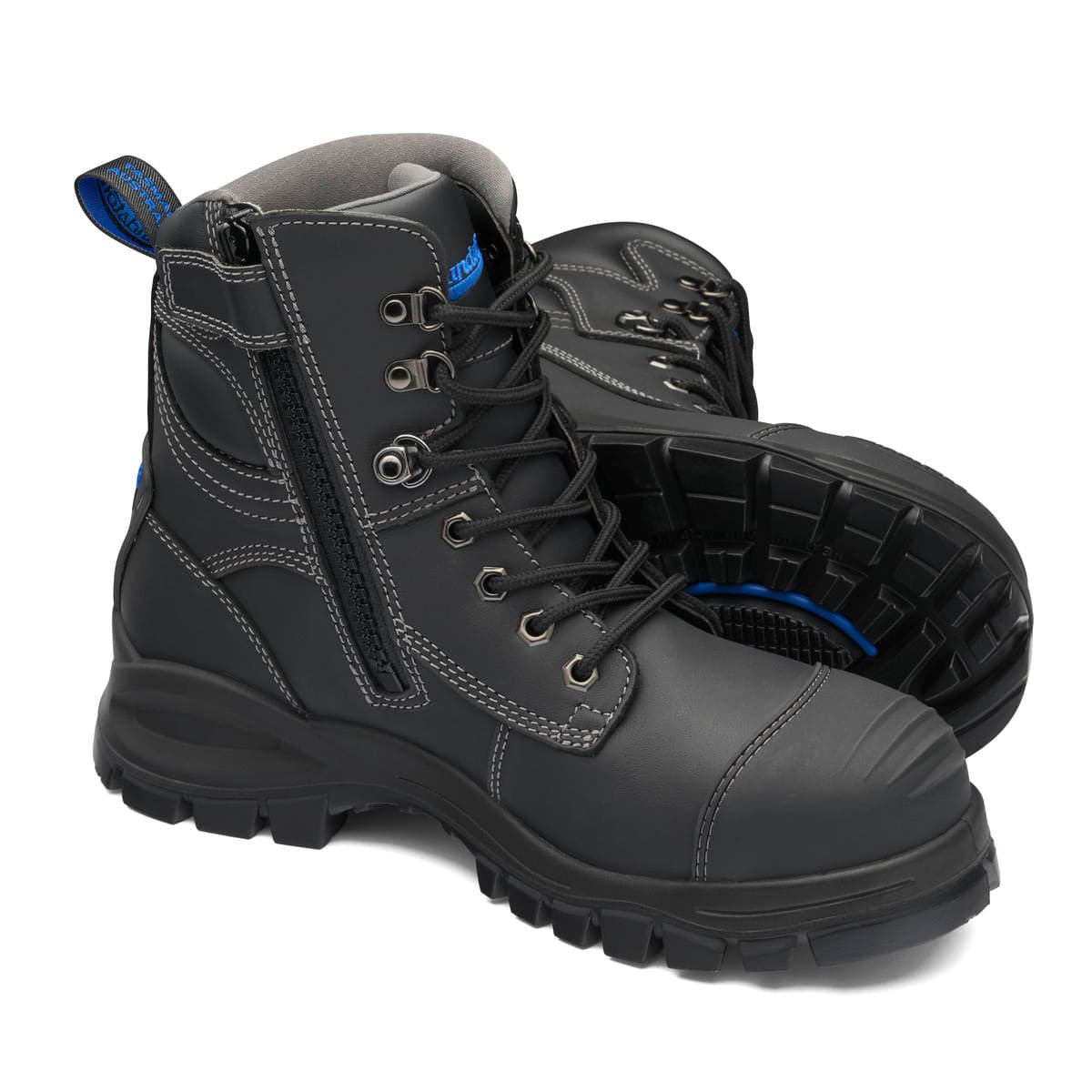 Blundstone Unisex Zip Up Series Safety Boots - Black #997