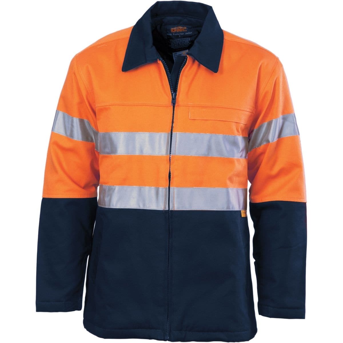 DNC HiVis Two Tone Protect or Drill Jacket With 3M Reflective Tape 3858