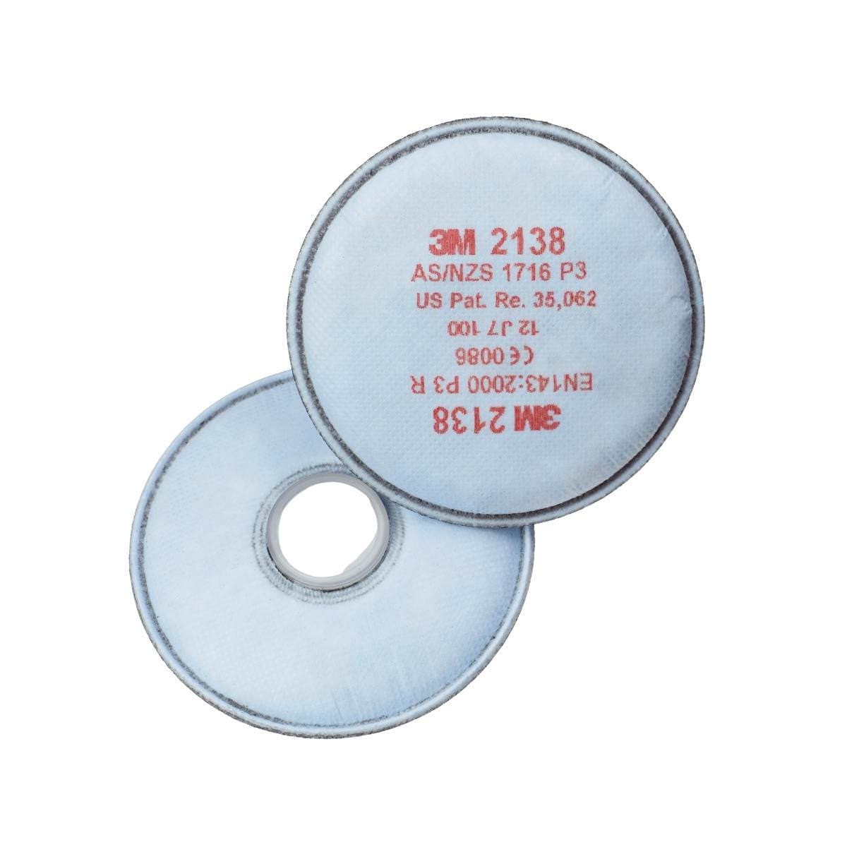 3M™ Particulate Filter 2138, GP2/GP3, with Nuisance Level Organic Vapour/Acid Gas Relief (Pair)