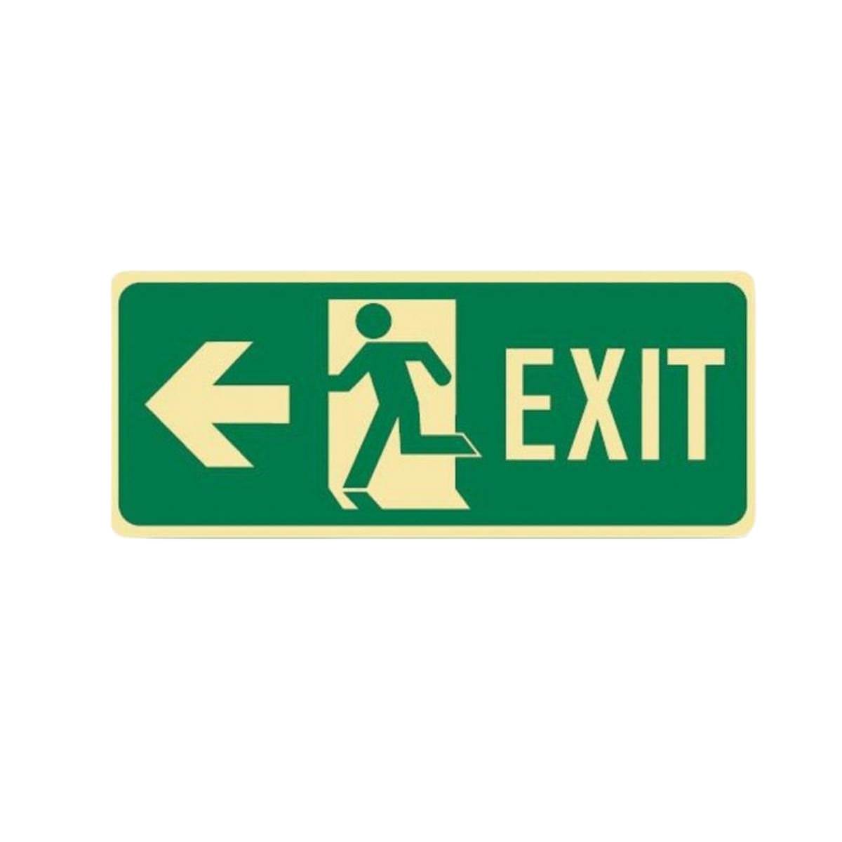 Exit Floor Sign - Running Man Arrow Left 855075