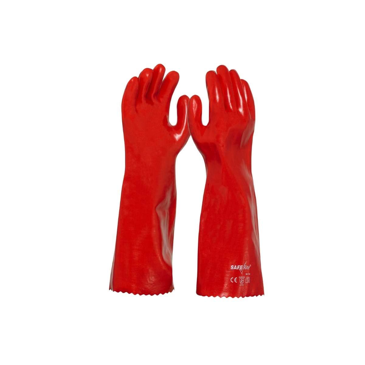 SafeRite® Red PVC Gauntlet 45cm SR1118 (PACK OF 12)