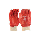 SafeRite® Red PVC Glove Knitted Wrist SR11CB (Pack of 12)