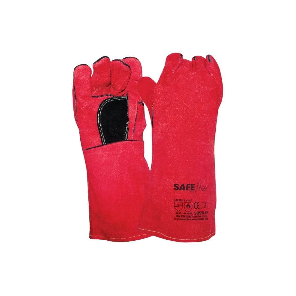 SafeRite® Red Welding Gauntlet SRSW-6R (Pack of 12)