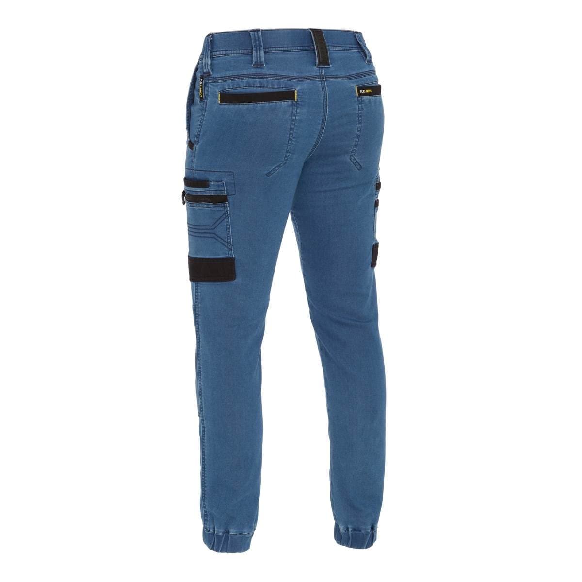 Bisley Flex And Move™ Stretch Denim Cargo Cuffed Pants (BPC6335