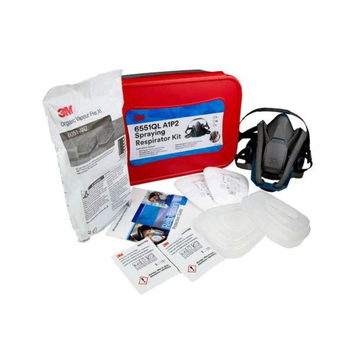 3M™ Spraying Respirator Kit, Half Face Respirator 6551QL Series (per kit)