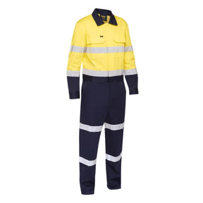 Bisley Taped Hi Vis Work Coverall With Waist Zip Opening BC6066T
