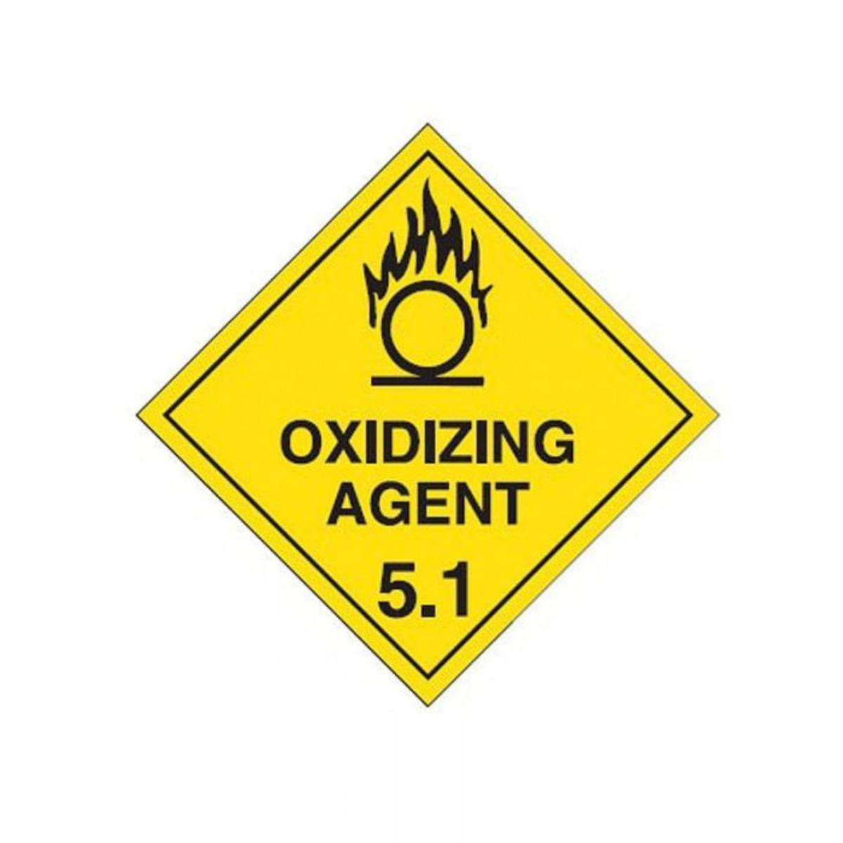 Oxidizing Agent 5.1 Labels 25 x 25mm (Roll of 1000)