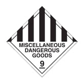 Miscellaneous Dangerous Goods 9 Labels 25 x 25mm (Roll of 1000)