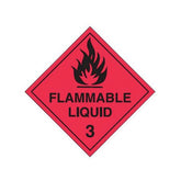 Flammable Liquid 3 Labels 25 x 25mm (Roll of 1000)