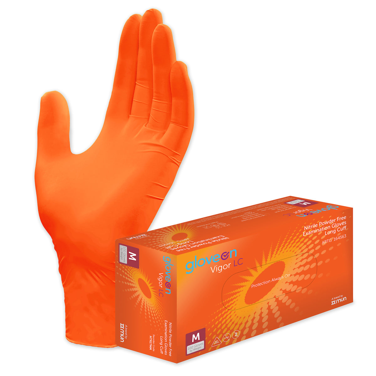 GloveOn® Vigor Nitrile Gloves NTR27 (Carton of 10 Boxes)